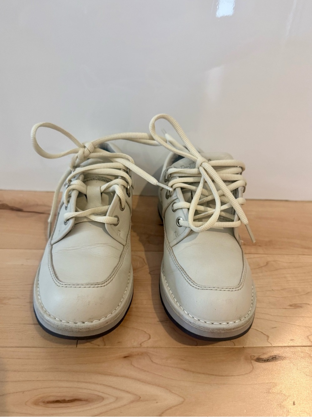 Rockport Cream Leather Lace-Up Casual Shoes